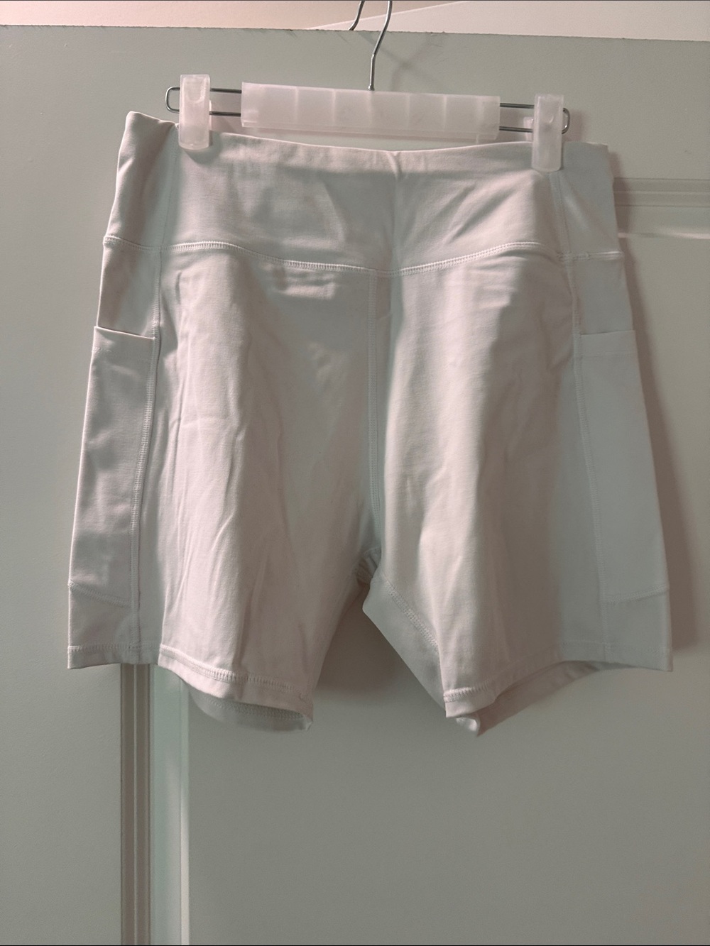 White Women's Active Pocket Shorts